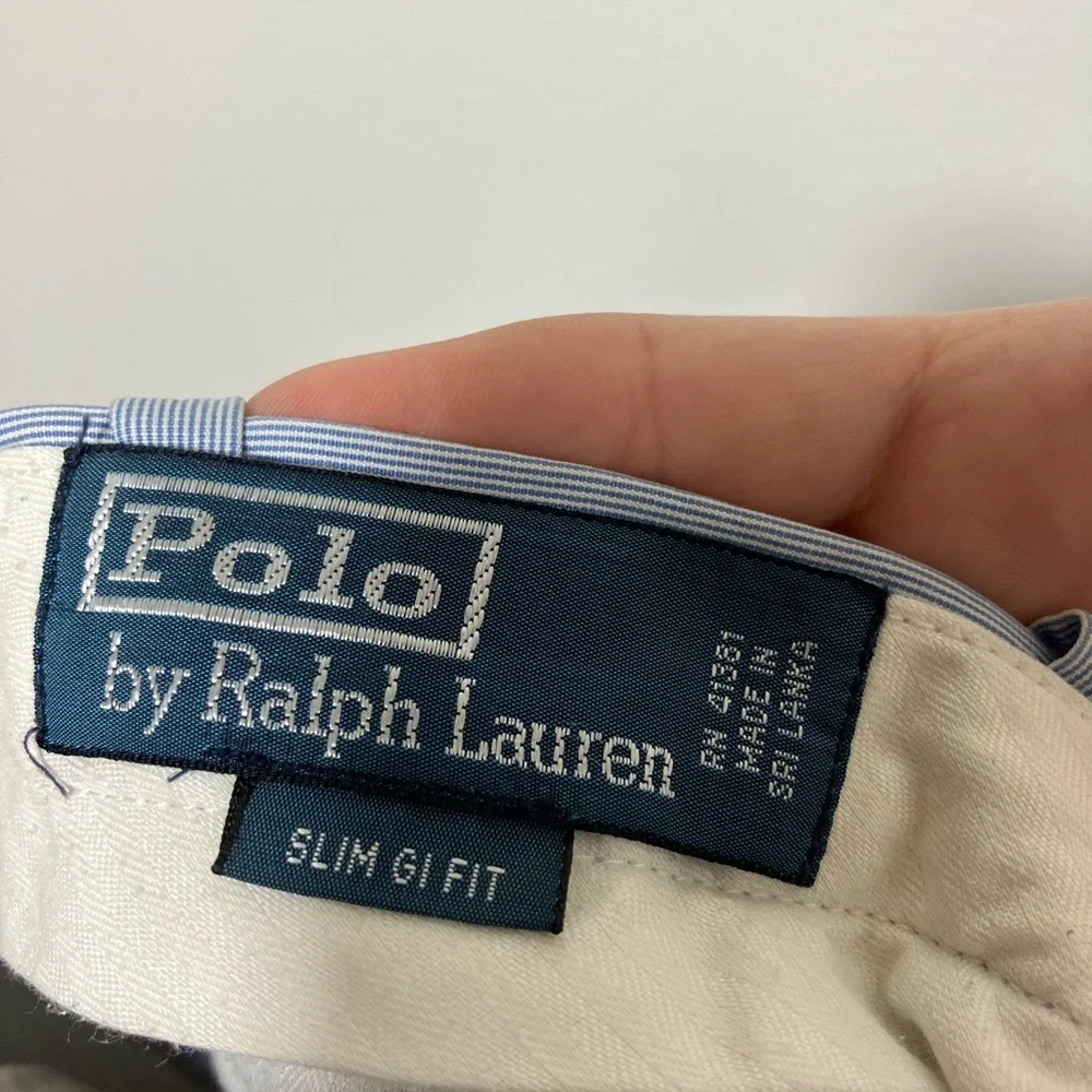 Polo Ralph Lauren Men’s Shorts Sz 30 Blue‎ Striped Cotton 9” Inseam Preppy Beach